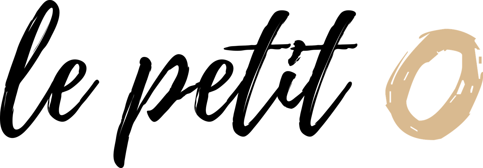 Le Petit O Weddings logo in black and gold, representing luxury Italian wedding planning services.